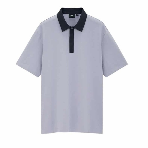 UNIQLO X THEORY Collaboration Airism Polo Shirt - Blue/Navy Size Stands Size S - Picture 4 of 12
